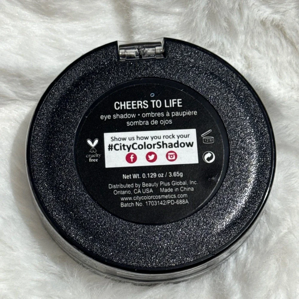 City Color Cosmetics Shimmer Shadow Cheers to Life Bronze Gold Eye Shadow Single